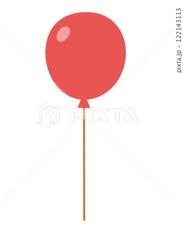 赤い風船　イラスト素材　シンプル 122143113