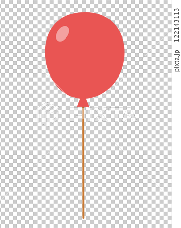 赤い風船　イラスト素材　シンプル 122143113