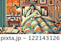 風邪で寝込む人 122143126