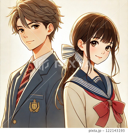 笑顔が眩しい高校生の爽やかなポートレート 122143193