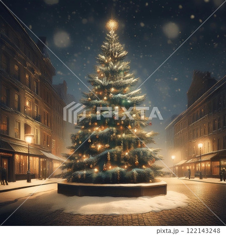 クリスマスの街並み 122143248