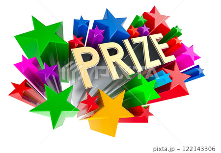Prize concept with Stars. 3D rendering 122143306