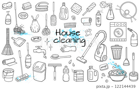 House and home cleaning doodles House and home cleaning doodles 122144439