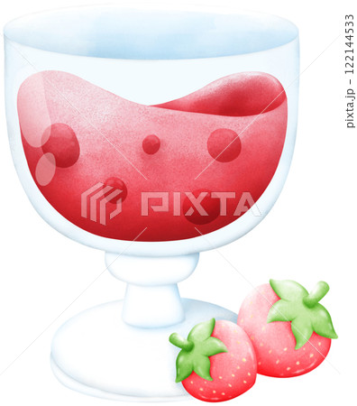 Strawberry juice or strawberry wine 122144533