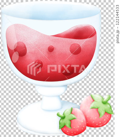 Strawberry juice or strawberry wine 122144533