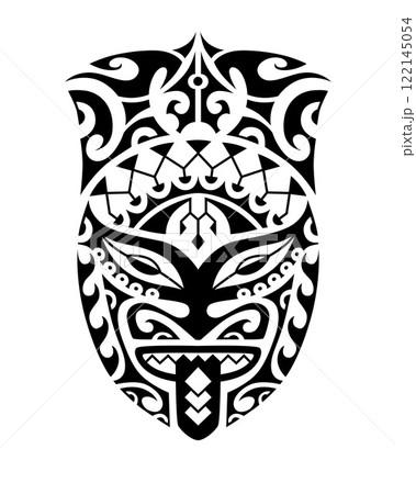 Tattoo sketch maori style for leg or shoulder. 122145054