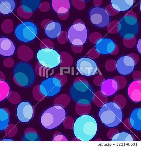 Neon Dot Pattern with Overlapping Transparent Dots 122146081