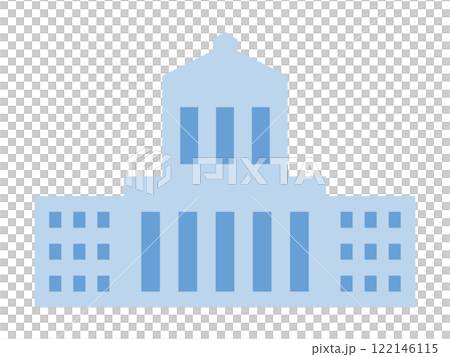 日本の国会議事堂のアイコンイラスト 122146115