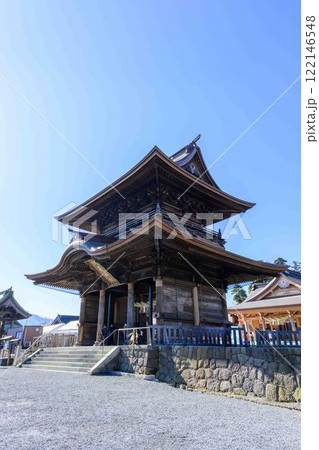 楼門風景　日本三大楼門の阿蘇神社「熊本地震で甚大な被害後八年がかりで復旧完了」(阿蘇市) 122146548