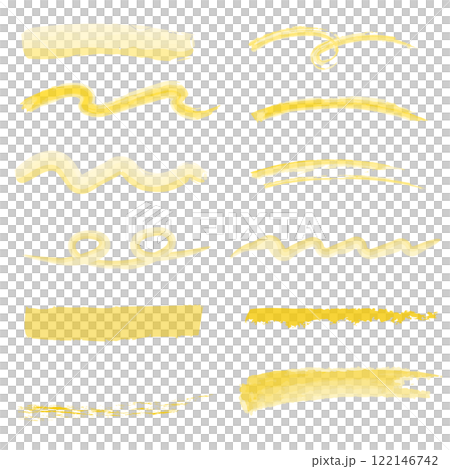 Handwritten decorative lines set red Handwritten decorative lines set red 122146742