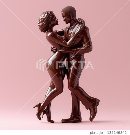 ロマンチックなチョコレートカップル ロマンチックなチョコレートカップル 122146842