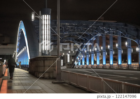Illuminated Modern Bridge Reflecting on Calm at Japan Dec 4 2024 Illuminated Modern Bridge Reflecting on Calm at Japan Dec 4 2024 122147096