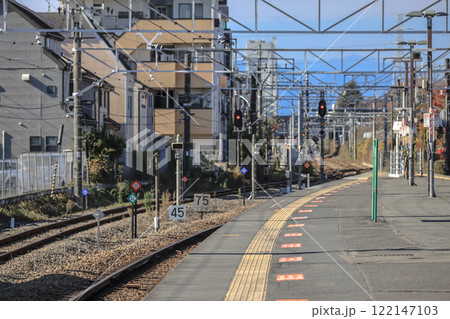 Modern Commuter Train on the Platform During Dec 4 2024 122147103
