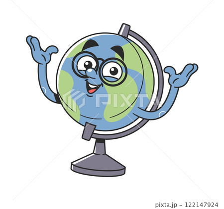 Smart kawaii globe school character Smart kawaii globe school character 122147924