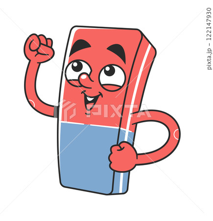 Happy eraser school supply character 122147930