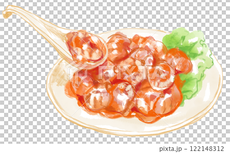 Delicious shrimp chili watercolor illustration Delicious shrimp chili watercolor illustration 122148312