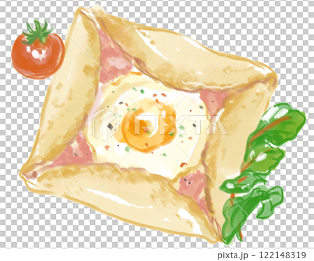 美味的國王餅的水彩插圖 122148319