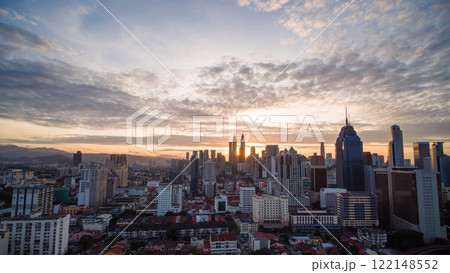 Beautiful sunrise in the capital of Malaysia kuala lumpur. 122148552
