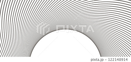 Dark lines in spiral with copy space. Abstract art design striped background. 122148914
