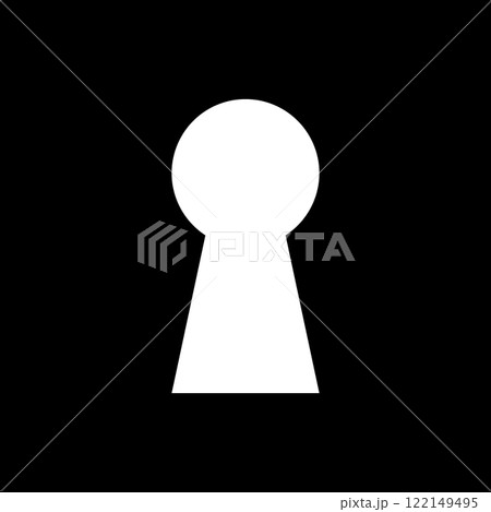 Vector flat key hole lock 122149495