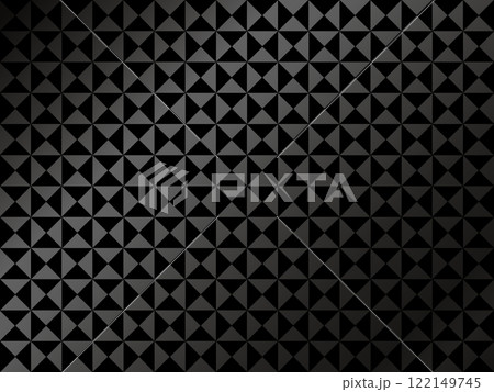 高級感のあるスタッズ模様の背景　ブラック 122149745