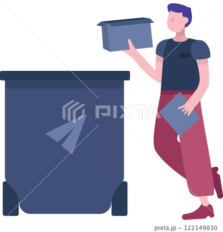 Trash recycle vector paper waste sorting icon 122149830
