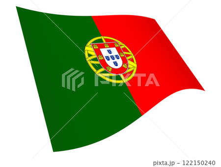 Portugal waving flag graphic lwith clipping path Portugal waving flag graphic lwith clipping path 122150240