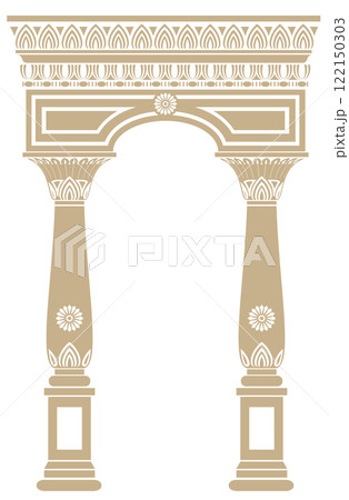Arch in ancient Egyptian style or oriental style 122150303
