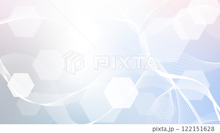 Health care abstract background with lines, dots and hexagons. Medical innovation banner template concept. Vector illustration. 122151628