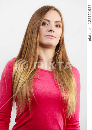 Calm blonde lady. Calm blonde lady. 122151925