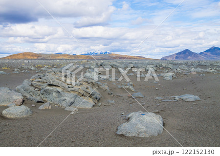 Desolate landscape along central highlands of Iceland. 122152130