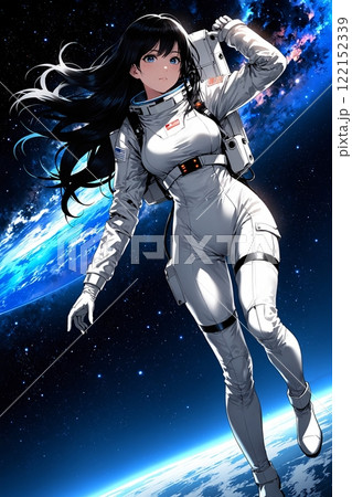女性宇宙飛行士のイメージイラスト 女性宇宙飛行士のイメージイラスト 122152339