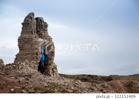 Ongi monastery ruins view, Mongolia landmark Ongi monastery ruins view, Mongolia landmark 122152409