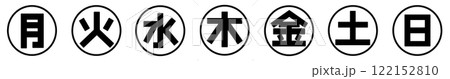 曜日のアイコン 曜日のアイコン 122152810