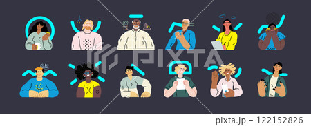 Creative Workspace: Video Conference, modern flat vector concept illustration of person engaging in virtual business meeting Connectivity, collaboration, digital interaction, remote work, productivity 122152826