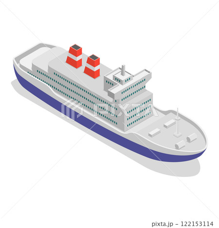 3D Isometric Flat Vector Set of Maritime Ships, Water Transportation Boats. Item 3 3D Isometric Flat Vector Set of Maritime Ships, Water Transportation Boats. Item 3 122153114