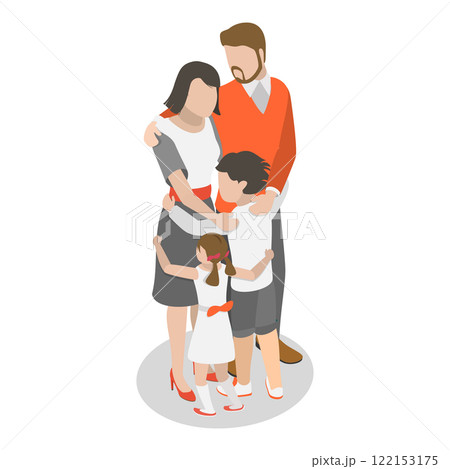 3D Isometric Flat Vector Illustration of Family Hug , Love and Trust between Generations. Item 4 3D Isometric Flat Vector Illustration of Family Hug , Love and Trust between Generations. Item 4 122153175