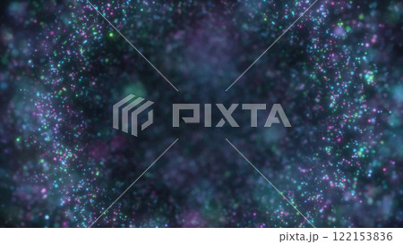 Abstract background with shimmering blue lights and particles creating a dreamy, cosmic atmosphere. Ideal for digital and tech-themed designs Abstract background with shimmering blue lights and particles creating a dreamy, cosmic atmosphere. Ideal for digital and tech-themed designs 122153836
