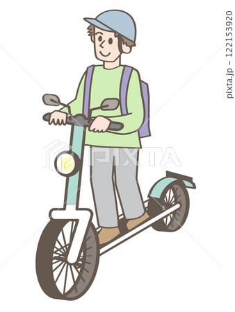 電気キックボードに乗る人 122153920
