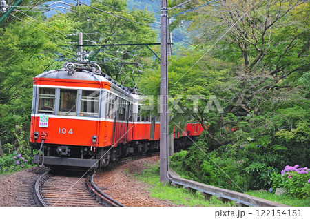 箱根登山鉄道 大平台-上大平台(信) モハ1形 104編成 箱根登山鉄道 大平台-上大平台(信) モハ1形 104編成 122154181