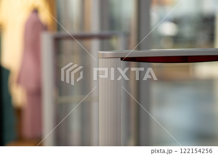 A state-of-the-art scanner entrance gate designed to prevent theft in clothing stores 122154256