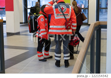 unrecognizable people people in uniform of German ambulance and the Red Cross unrecognizable people people in uniform of German ambulance and the Red Cross 122154342