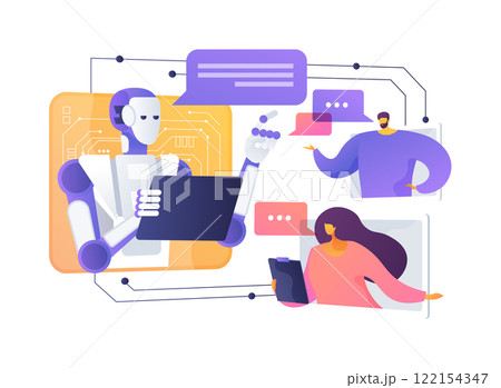 AI-Streamlined Stakeholder Engagement abstract concept vector illustration. 122154347