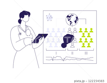 Outbreak investigation abstract concept vector illustration. Outbreak investigation abstract concept vector illustration. 122154383