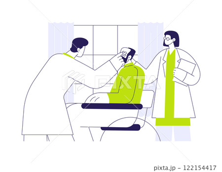Cataract surgery recovery abstract concept vector illustration. 122154417