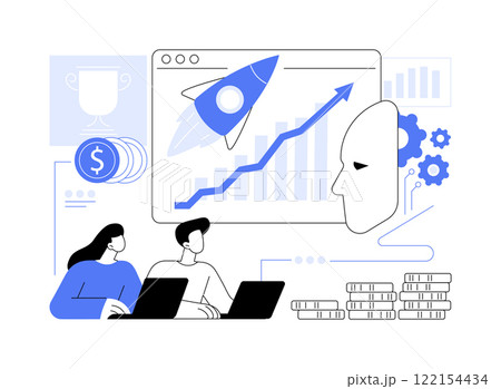 AI-Powered Sales Incentive Programs abstract concept vector illustration. AI-Powered Sales Incentive Programs abstract concept vector illustration. 122154434