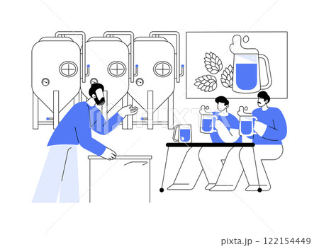 Beer brewing isolated cartoon vector illustrations. Beer brewing isolated cartoon vector illustrations. 122154449