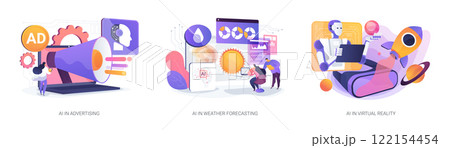 AI Empowering Insights abstract concept vector illustrations. 122154454