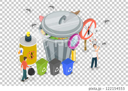 3D Isometric Flat Illustration of Mosquito Based Infection, Preventing Malaria and Dengue Fever through Health Campaigns 3D Isometric Flat Illustration of Mosquito Based Infection, Preventing Malaria and Dengue Fever through Health Campaigns 122154553