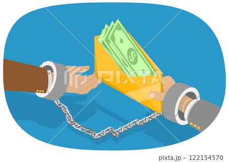 3D Isometric Flat Illustration of Financial Crimes, Anti Corruption Concept 3D Isometric Flat Illustration of Financial Crimes, Anti Corruption Concept 122154570